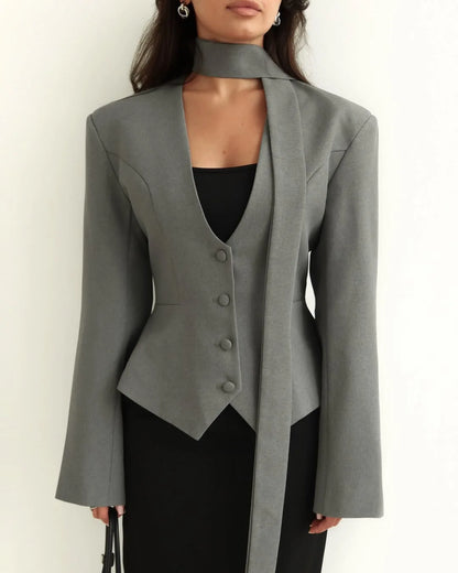 Slim Waist Single Breasted Coat