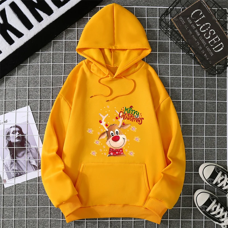 Streetwear Christmas Deer Pullover