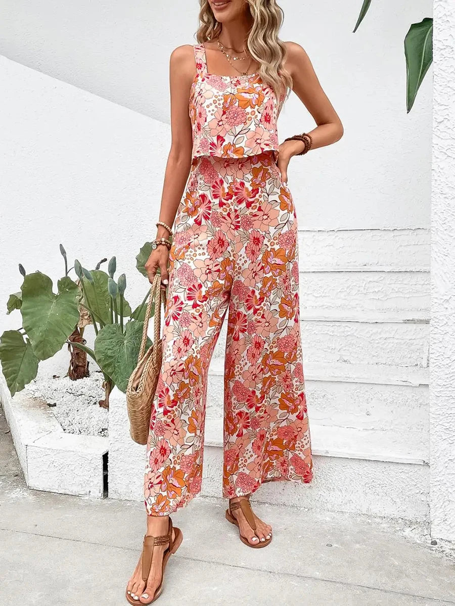 Sexy Halter Print Jumpsuit