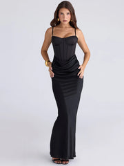 Black Spaghetti Strap Maxi Dress