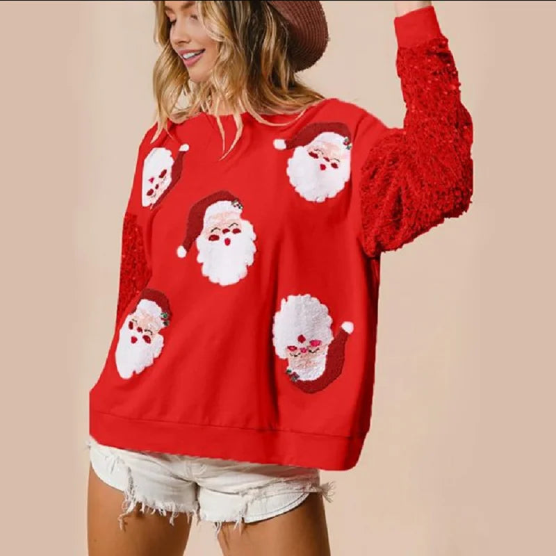Women’s Christmas Sequin Sweatshirt