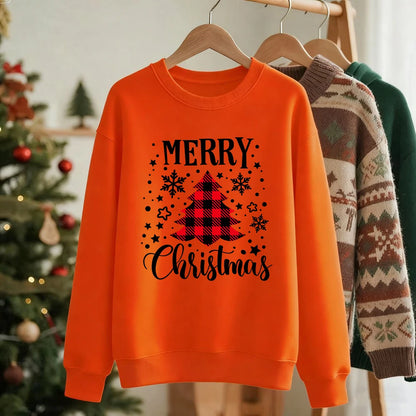 Red Christmas Tree Print Sweatshirt