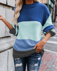 Loose Striped Round Neck Sweater