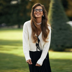 Tie-Front Knit Cardigan