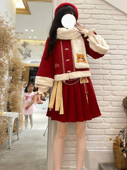Sweet Christmas Lolita Three-Piece Set