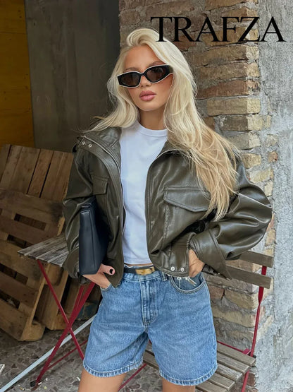 Solid Long Sleeve Streetwear Jacket