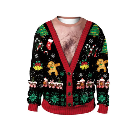 Autumn Winter Christmas Print Jumper