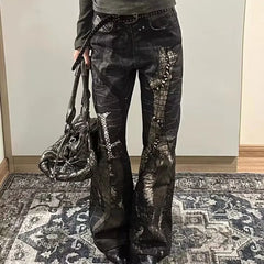Python Print High Waist Jeans