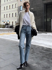 High Waist Straight Leg Jeans