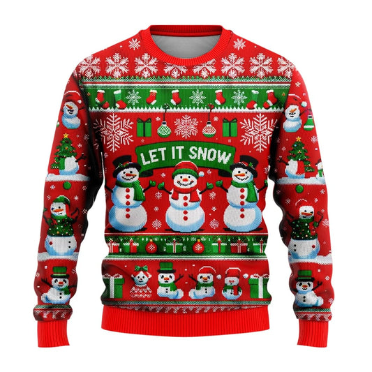 Snowman Graphic Ugly Christmas Sweater