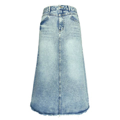 Elegant Long Denim Skirt