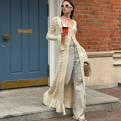 Women’s Button Front Sheer Knit Jacket