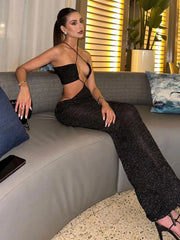 Lace Cutout Halter Bodycon Dress