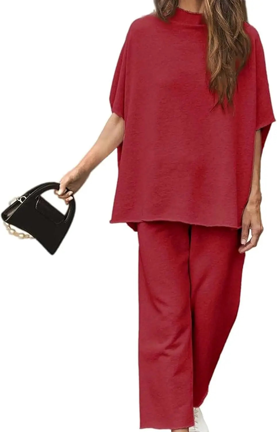 Batwing Sleeve Top Pants Set