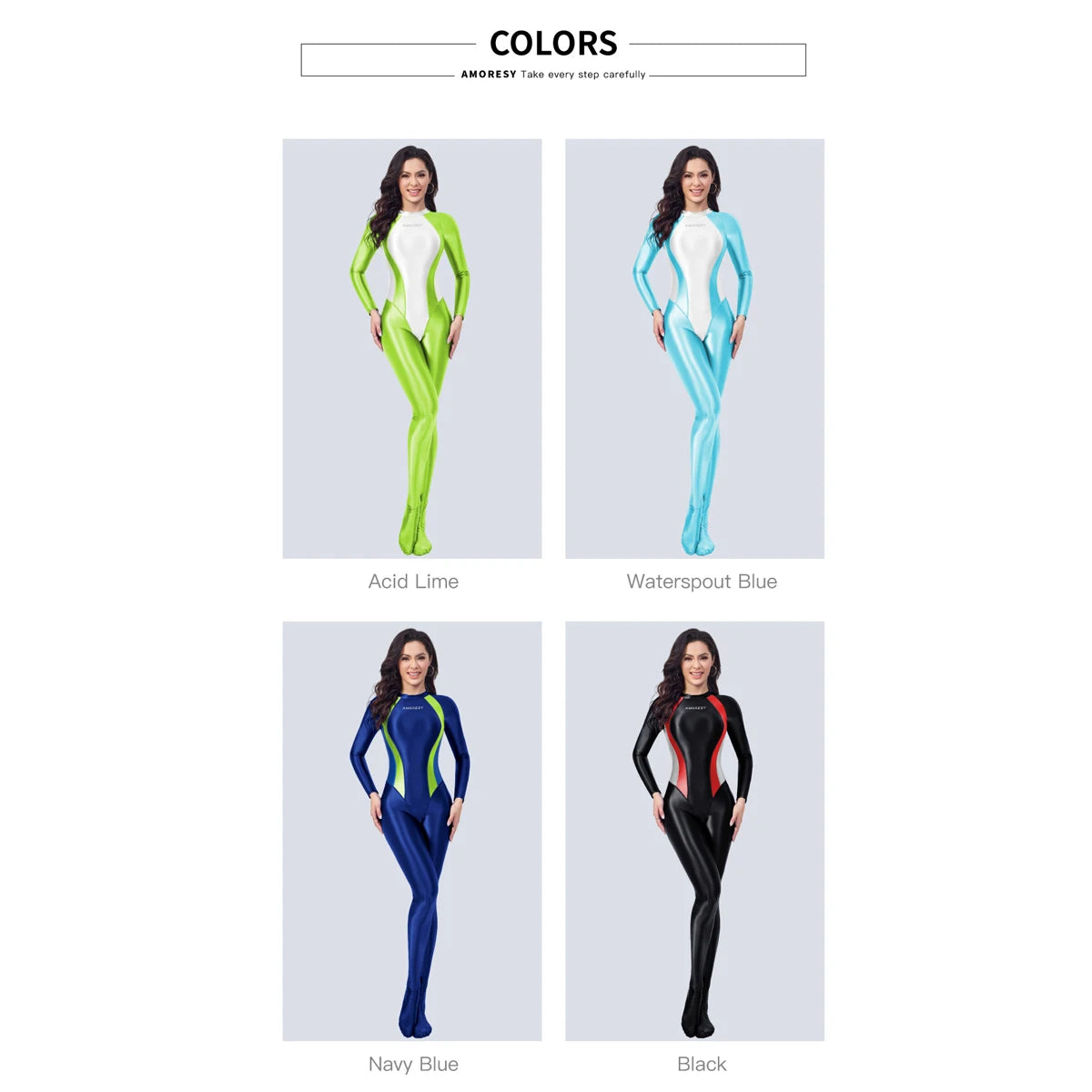 Glossy Patchwork Stretch Jumpsuit