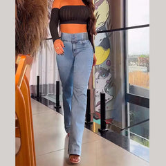 Mid Waist Skinny Jeans