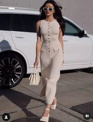 Ribbed Knit Cardigan Maxi Dress