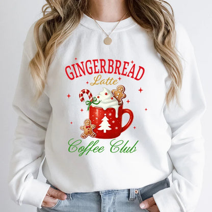 Christmas Gingerbread Latte Print Sweatshirt