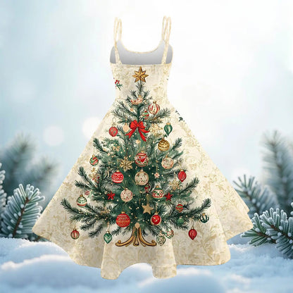 Forest Print Swing Slip Dress