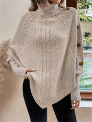 Twist Knit Turtleneck Sweater