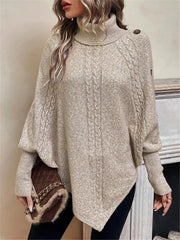 Twist Knit Turtleneck Sweater