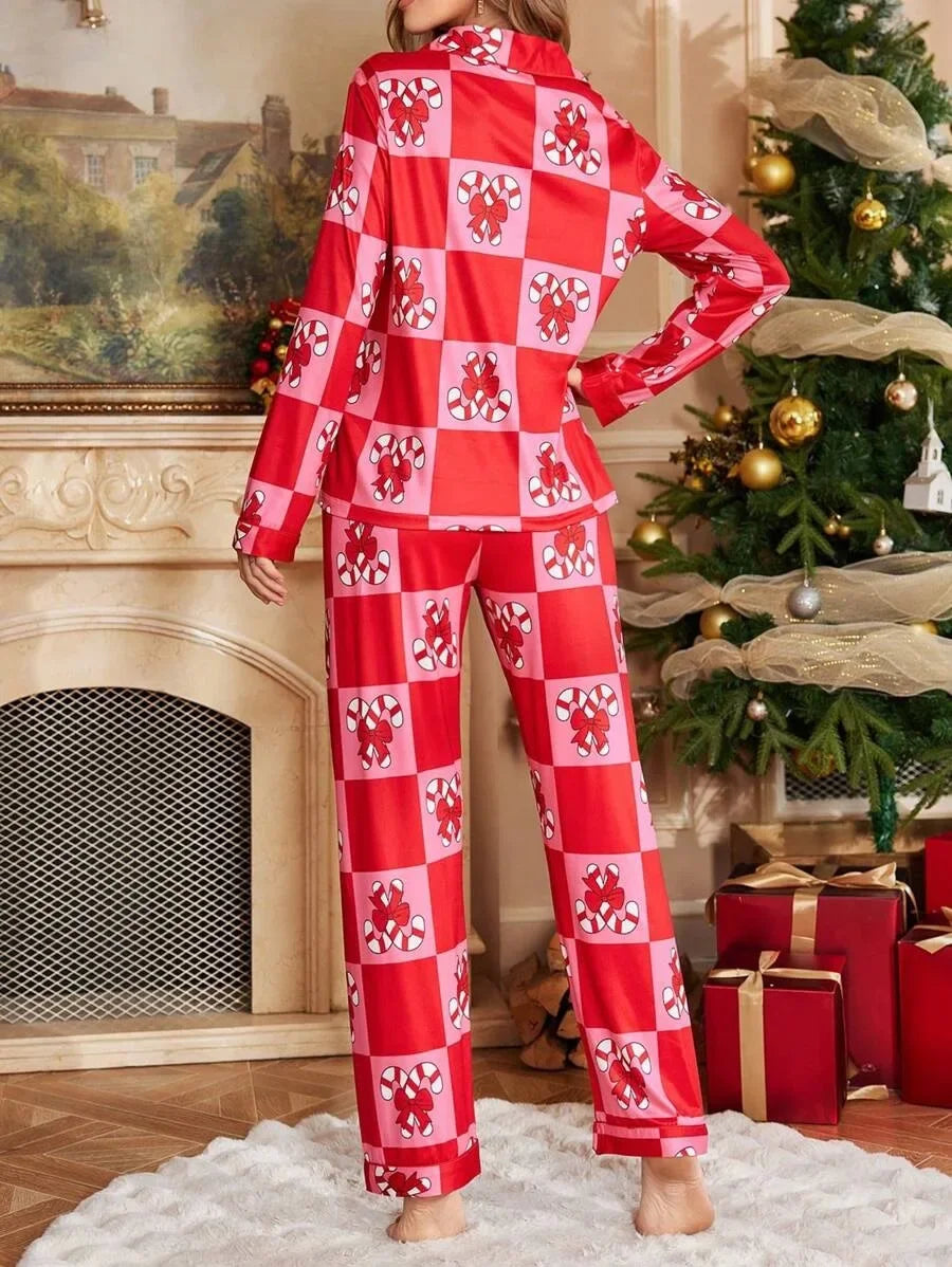 Cartoon Christmas Pajama Set