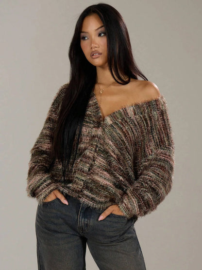 Long Sleeve Button Knit Sweater