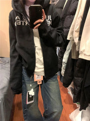 Punk Letter Print Hoodie