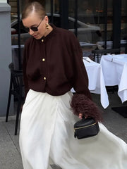 Feather Sleeve Knit Cardigan