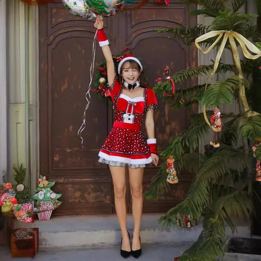 Polka Dot Santa Dress