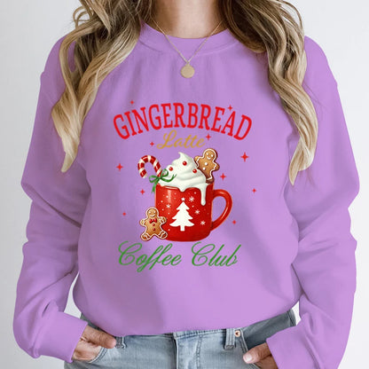 Christmas Gingerbread Latte Print Sweatshirt