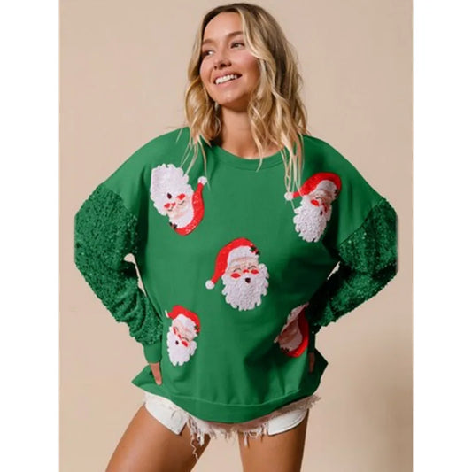 Christmas Tree & Gingerbread Man Glitter Hoodie