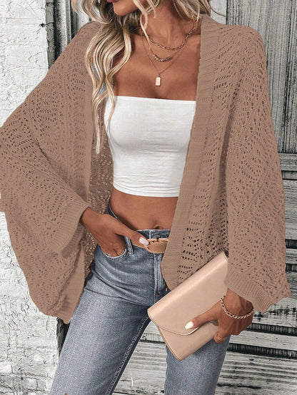 Front Open Batwing Knit Cardigan