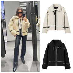 PU Leather Loose Jacket