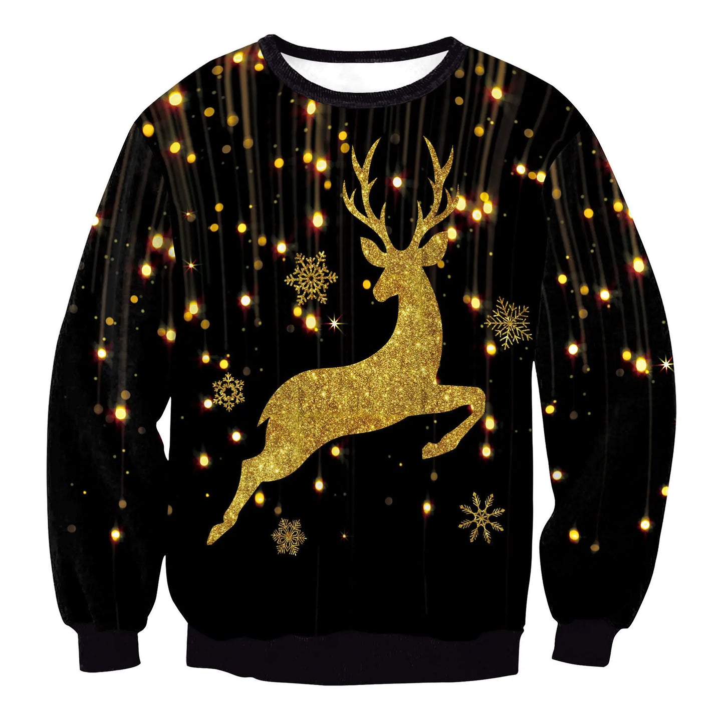 3D Reindeer Christmas Sweater