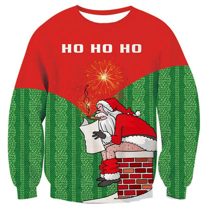 3D Goat Print Ugly Christmas Sweater