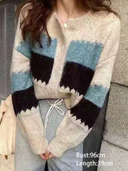 Plaid Short Knit Cardigan