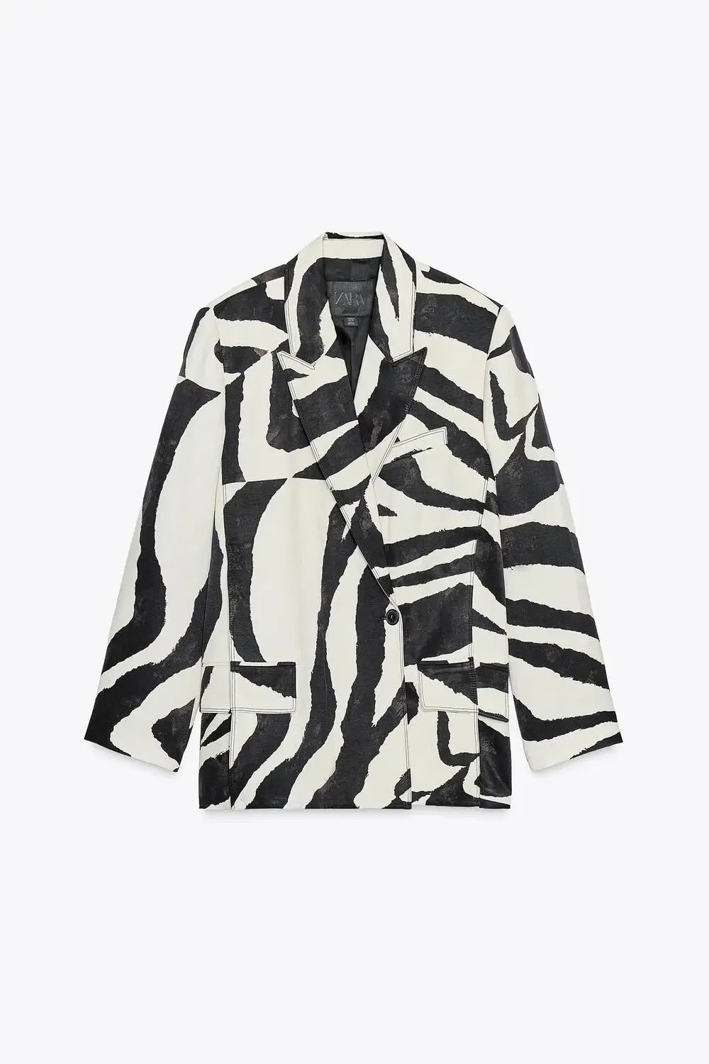Striped Turn-Down Collar Jacket