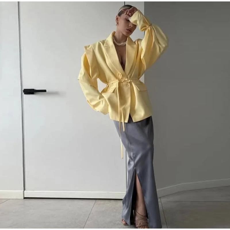 Elegant Lapel Blazer Jacket