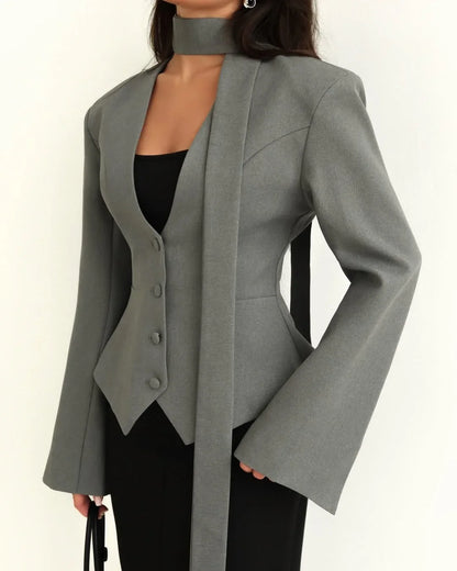 Slim Waist Single Breasted Coat