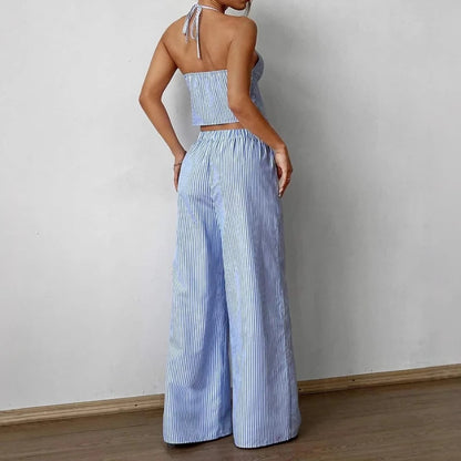 Striped Vest Pants Set