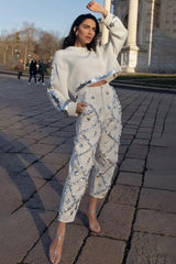 Sequin Straight Leg Jeans