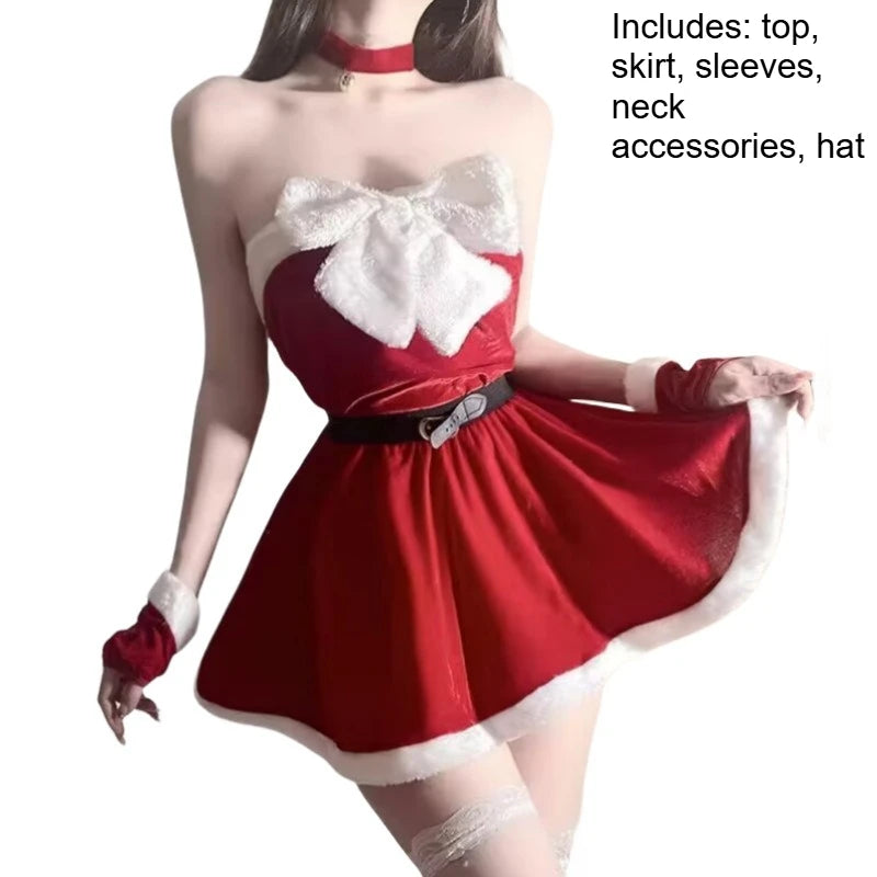 Strapless Santa Corset Dress