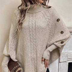Twist Knit Turtleneck Sweater