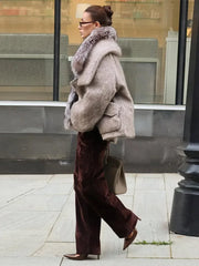 Fur Collar Woolen Coat