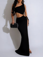 Cutout Slim High Waist Dress