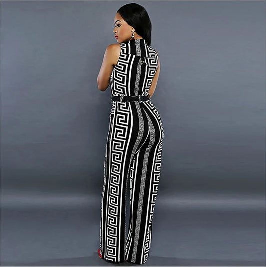 Colorful Sleeveless Bodycon Jumpsuit