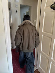 Fur Collar Loose Hoodie Jacket