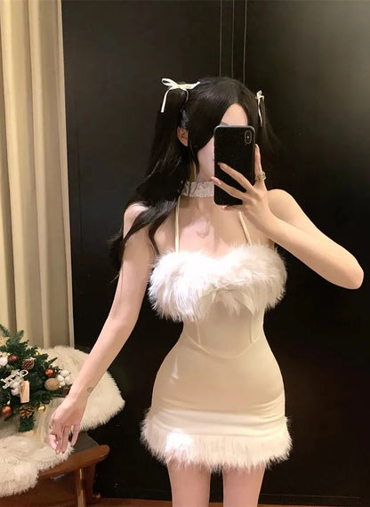 Sexy Bow Christmas Mini Dress