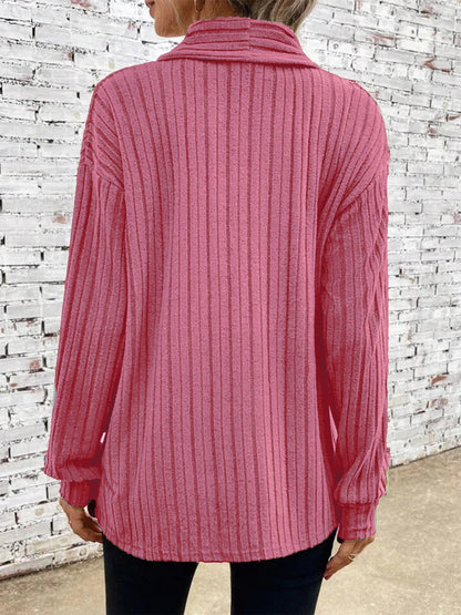 Loose Long Sleeve Knit Cardigan